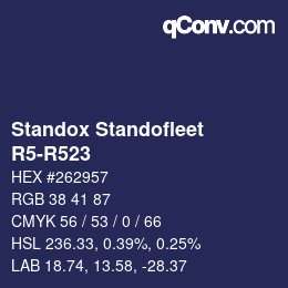 Código de color: Standox Standofleet - R5-R523 | qconv.com