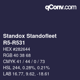 Código de color: Standox Standofleet - R5-R531 | qconv.com