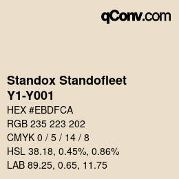 Color code: Standox Standofleet - Y1-Y001 | qconv.com