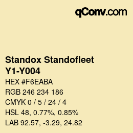 Farbcode: Standox Standofleet - Y1-Y004 | qconv.com