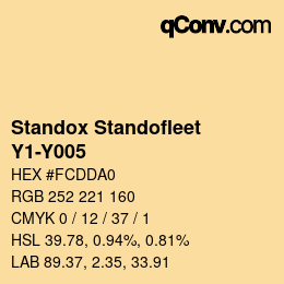 Código de color: Standox Standofleet - Y1-Y005 | qconv.com