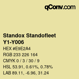 Código de color: Standox Standofleet - Y1-Y006 | qconv.com
