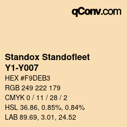 Código de color: Standox Standofleet - Y1-Y007 | qconv.com