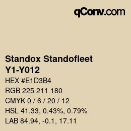 Color code: Standox Standofleet - Y1-Y012 | qconv.com