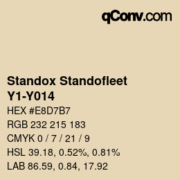 Farbcode: Standox Standofleet - Y1-Y014 | qconv.com