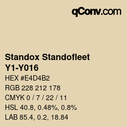 Color code: Standox Standofleet - Y1-Y016 | qconv.com