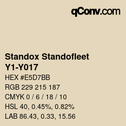 Color code: Standox Standofleet - Y1-Y017 | qconv.com