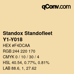 Color code: Standox Standofleet - Y1-Y018 | qconv.com