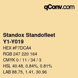 Color code: Standox Standofleet - Y1-Y019 | qconv.com