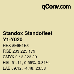 Color code: Standox Standofleet - Y1-Y020 | qconv.com