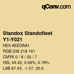 Color code: Standox Standofleet - Y1-Y021 | qconv.com