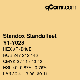 Color code: Standox Standofleet - Y1-Y023 | qconv.com