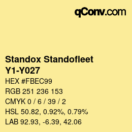 Color code: Standox Standofleet - Y1-Y027 | qconv.com