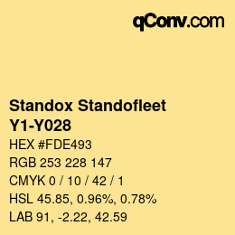 Color code: Standox Standofleet - Y1-Y028 | qconv.com