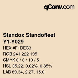 Color code: Standox Standofleet - Y1-Y029 | qconv.com