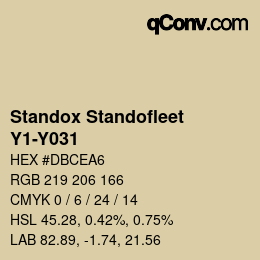 Color code: Standox Standofleet - Y1-Y031 | qconv.com