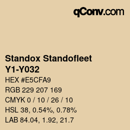 Código de color: Standox Standofleet - Y1-Y032 | qconv.com