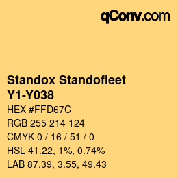 Farbcode: Standox Standofleet - Y1-Y038 | qconv.com