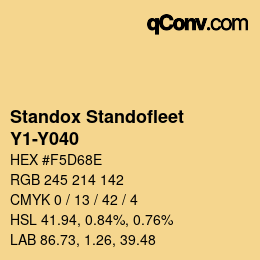 Color code: Standox Standofleet - Y1-Y040 | qconv.com
