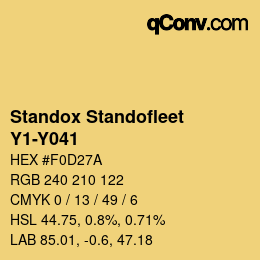 Color code: Standox Standofleet - Y1-Y041 | qconv.com