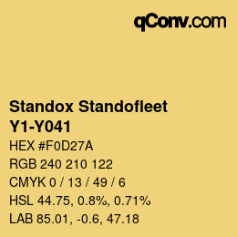 Código de color: Standox Standofleet - Y1-Y041 | qconv.com