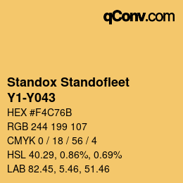 Código de color: Standox Standofleet - Y1-Y043 | qconv.com