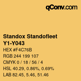 Code couleur: Standox Standofleet - Y1-Y043 | qconv.com