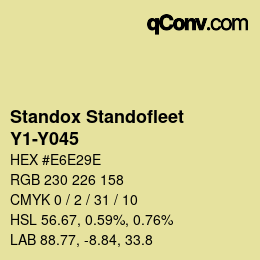 Código de color: Standox Standofleet - Y1-Y045 | qconv.com
