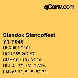 Color code: Standox Standofleet - Y1-Y046 | qconv.com