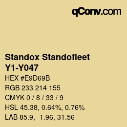 カラーコード: Standox Standofleet - Y1-Y047 | qconv.com