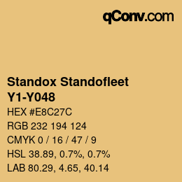 Código de color: Standox Standofleet - Y1-Y048 | qconv.com
