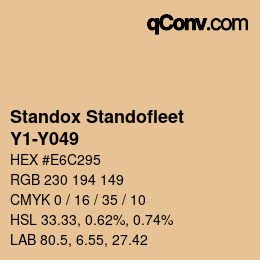 Color code: Standox Standofleet - Y1-Y049 | qconv.com