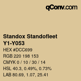 Color code: Standox Standofleet - Y1-Y053 | qconv.com