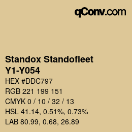 Code couleur: Standox Standofleet - Y1-Y054 | qconv.com