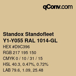 Color code: Standox Standofleet - Y1-Y055 RAL 1014-GL | qconv.com