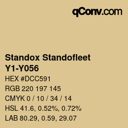 Farbcode: Standox Standofleet - Y1-Y056 | qconv.com