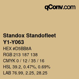 Código de color: Standox Standofleet - Y1-Y063 | qconv.com