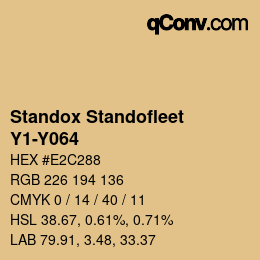 Código de color: Standox Standofleet - Y1-Y064 | qconv.com