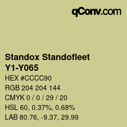 Color code: Standox Standofleet - Y1-Y065 | qconv.com