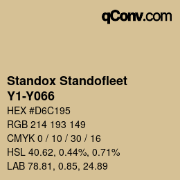 Code couleur: Standox Standofleet - Y1-Y066 | qconv.com