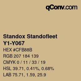 Color code: Standox Standofleet - Y1-Y067 | qconv.com