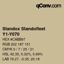 Código de color: Standox Standofleet - Y1-Y070 | qconv.com