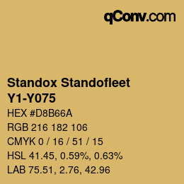 Color code: Standox Standofleet - Y1-Y075 | qconv.com