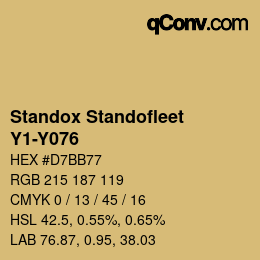Code couleur: Standox Standofleet - Y1-Y076 | qconv.com