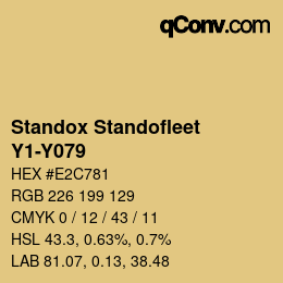 Color code: Standox Standofleet - Y1-Y079 | qconv.com