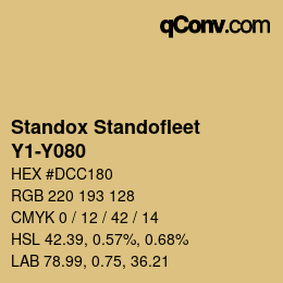 Farbcode: Standox Standofleet - Y1-Y080 | qconv.com