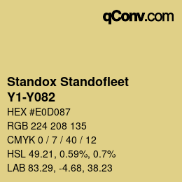 Code couleur: Standox Standofleet - Y1-Y082 | qconv.com