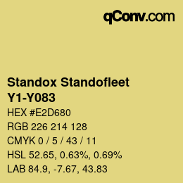 Código de color: Standox Standofleet - Y1-Y083 | qconv.com