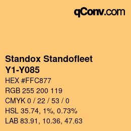 カラーコード: Standox Standofleet - Y1-Y085 | qconv.com