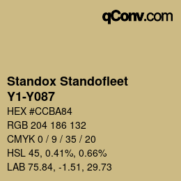 Código de color: Standox Standofleet - Y1-Y087 | qconv.com